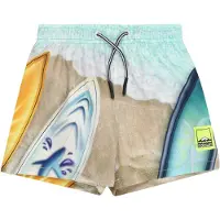 Molo Niko Board Shorts Surf Art 98/104 cm Beige 98/104 cm Pojat, Tytöt