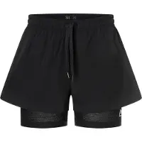 Super.natural Women's Double Layer Shorts Jet Black Urheilushortsit L