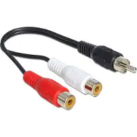 DeLOCK 84493, RCA, Uros, 2 x RCA, Naaras, 0,2 m, Musta
