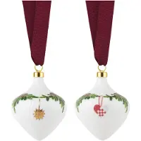 Royal Copenhagen - Star Fluted Christmas Joulukoriste 8,6 cm 2 kpl