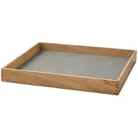 Lind DNA - Even Leather Nupo Tarjotin small 30x30 cm Light Grey