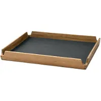 Lind DNA - Airy Leather Nupo Tarjotin small 30x30 cm Anthracite