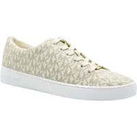 Michael Kors for woman. 43R4KTFS1B Keaton slippers with beige logo (38), Flat, Laces, Casual