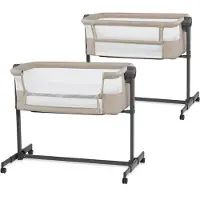 Kinderkraft Nestee Up 2 Sivuvaunusänky, Beige