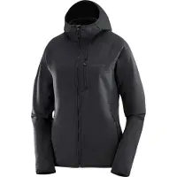 Salomon Women's Essential Lightwarm Hoodie Deep Black Välikerrospuserot Deep Black/ XL