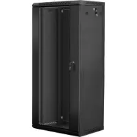 Lanberg WF01-6427-10B, Seinään asennettava laitekehikko, 27U, 60 kg, 36 kg, Musta