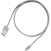 Silverstone Lightning - USB-A -kaapeli, MFI, symmetrinen, punottu, 1m, hiilenharmaa