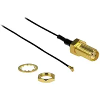 DeLOCK – Antenna Cable SMA jack bulkhead to I-PEX Inc., MHF 4 plug 0.81 20 cm thread length 10 mm (88814)