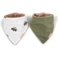 Filibabba Bandana Bib 2-Pack - Tractor - Multi/patterned - ONE SIZE