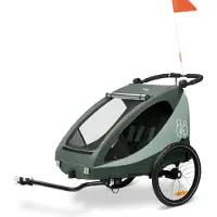 Hauck Dryk Duo Plus Pyöräkärry, Dark Green