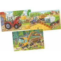 Goki Wooden Jigsaw Puzzle Vehicles Set of 3 Puu