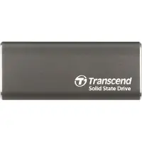 Transcend ESD265C 1 Tt USB 3.2 Gen 2 (USB-C) -ulkoinen SSD, kannettava, laitteistosalaus, salasanasuojaus, iskunkestävä, Iron Gray