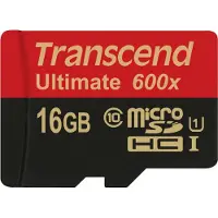 Transcend 16 Gt MicroSDHC Class 10 U1 -muistikortti + SD-adapteri