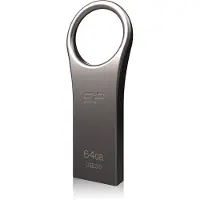 Silicon Power Jewel J80, 64 GB, USB A-tyyppi, 3.2 Gen 1 (3.1 Gen 1), Ilman suojusta, 5,9 g, Titaani (SP064GBUF3J80V1T)
