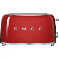 Smeg 50's Style leivänpaahdin 4x4 viipaletta Punainen