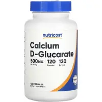 Nutricost Kalsium D-glukaraatti -kapselit (120 kapselia)