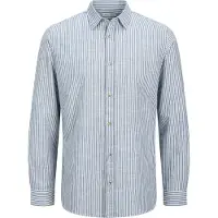 Jack & Jones Jjesummer Shirt Ls Sn - Blue - XL
