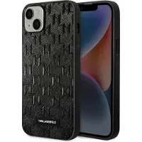 Karl Lagerfeld iPhone 14 Plus Kuori Saffiano Monogram Musta