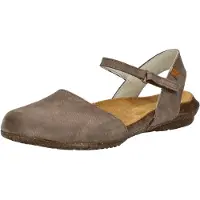 El naturalista for woman. 2N4122UN0005_039 Leather Sandals N412 Wakataua brown (40), Flat, 1 to 3 cm, Velcro, Casual