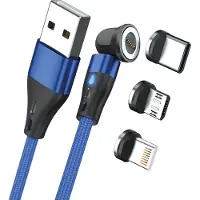 RealPower MagneticCharge3, 2 m, USB A, Sininen (439646)