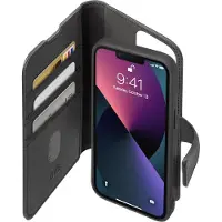 SBS Novelty Book Case with Removable Cover for iPhone 14 Plus - Black