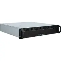 Inter-Tech 2U-2404L, Teline, Palvelin, Musta, Hopea, mikro ATX, Mini-ITX, 2U, HDD, Verkko, Teho (88887113)