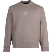 Armani Exchange for man. XM000368AF10818U6107 Beige crew neck sweatshirt (L), Casual, Sport, Grey, Cotton, Multisport