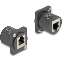 DeLOCK 88107, Tasainen, Musta, RJ-12, RJ-12, Naaras, Naaras