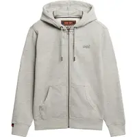 Superdry for man. M2014128A Hooded sweatshirt with zip and logo Essential grey (XL), Casual, Cotton