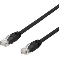 Deltaco – U/UTP Cat6 laitekaapeli, 1m, 250MHz, UV-suojaus, musta (TP-61UV)