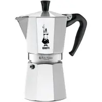 Bialetti Moka Express, Mokkapannu, 0,55 L, Musta, Hopea, Alumiini, 9 kuppia, Moka Express (0001165)