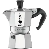 Bialetti Moka Express, Mokkapannu, 0,06 L, Alumiini, Musta, Alumiini, 1 kuppia, Moka Express (0001161)