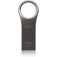 Silicon Power Jewel J80, 32 GB, USB A-tyyppi, 3.2 Gen 1 (3.1 Gen 1), Ilman suojusta, 5,9 g, Titaani (SP032GBUF3J80V1T)