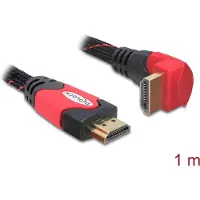 DeLOCK 1m HDMI, 1 m, HDMI-tyyppi A (vakio), HDMI-tyyppi A (vakio), 10,2 Gbit/s, Musta, Punainen