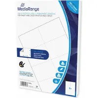 MediaRange MRINK145, Valkoinen, Kiinteä, 105 x 74, A4, Matta, Laser/Inkjet
