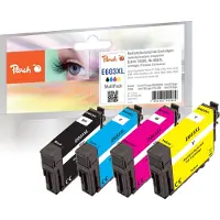 Peach PI200-861, Korkea (XL) värintuotto, Musta, Syaani, Magenta, Keltainen, 11 ml, 6 ml, 4 kpl, Monipakkaus