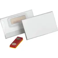 Durable 824319, Nimikortin kotelo, Vaakataso, Muovi, Läpinäkyvä, 7,5 cm, 4 cm