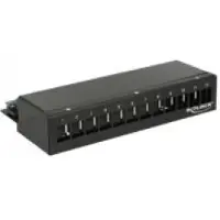 DeLOCK – Keystone Desktop Patch Panel 12 Port black (43339)