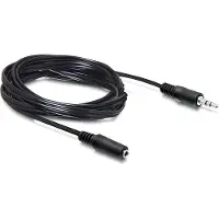 DeLOCK 3.5mm - 3.5mm, 5m, 3.5mm, Uros, 3.5mm, Naaras, 5 m, Musta (84237)