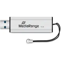 MediaRange MR915, 16 GB, USB Type-A / Micro-USB, 3.2 Gen 1 (3.1 Gen 1), 50 MB/s, Liuku, Musta, Hopea