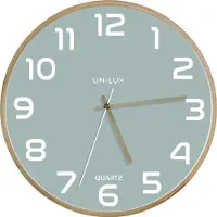Unilux Baltic Clock green/wood