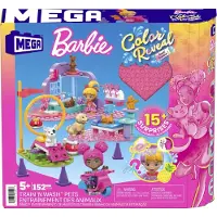 Mega Mattel Mega Barbie: Color Reveal - Train 'N Wash Pets (HHP89)