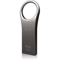 Silicon Power Jewel J80, 16 GB, USB A-tyyppi, 3.2 Gen 1 (3.1 Gen 1), Ilman suojusta, 5,9 g, Titaani (SP016GBUF3J80V1T)
