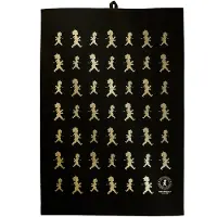 Solstickan - Keittiöpyyhe 50x70 cm Musta/Kulta