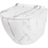 REA Carlos Flat Rimless Aiax Kiiltävä seinälle ripustettava wc-istuin
