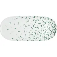 Denby - Greenhouse Tarjoiluastia 44x20 cm Valkoinen/Vihreä