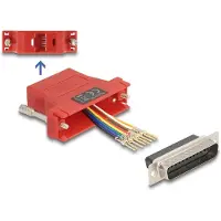 DeLOCK 67115, VGA, RJ-45, Mies, DB25, Punainen, Kiina