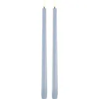 Uyuni Lighting - Taper Candles slim LED Kruunukynttilä 2,3x32 cm 2 kpl Vaaleansininen