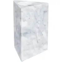 Stiernholm - Marmaros Kynttilänjalka 18 cm Valkoinen