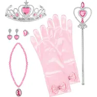 Widmann PRINSESSASETTI (tiara, käsineet, kaulakoru, korvakorut, sormus, taikasauva)